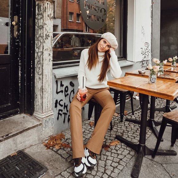 ZARA FLARED PANTS Camel 8135/703 BLOGGER FAVE - Picture 2 of 9